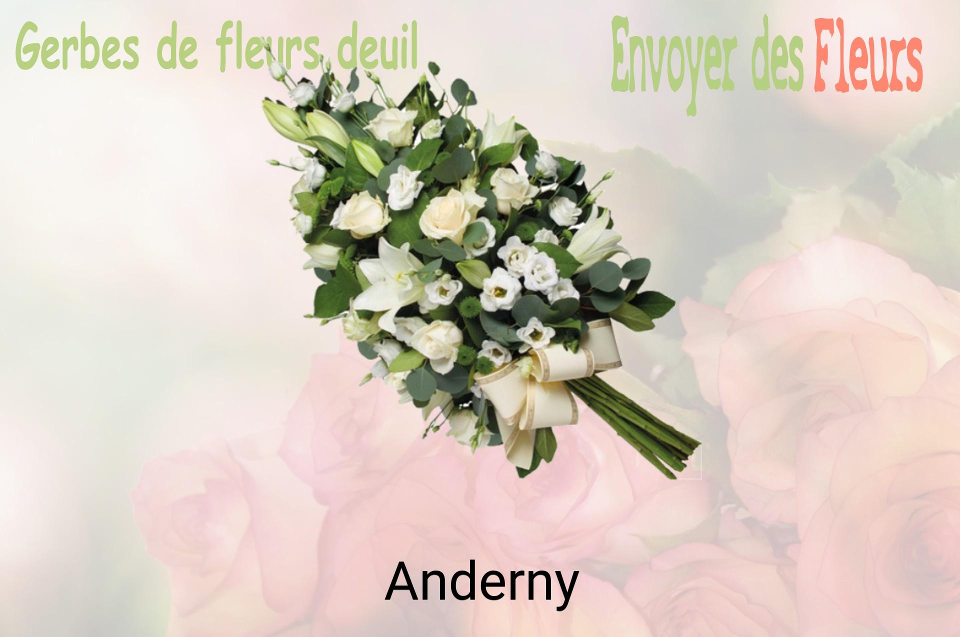 Gerbe de fleurs de deuil livrée à Anderny